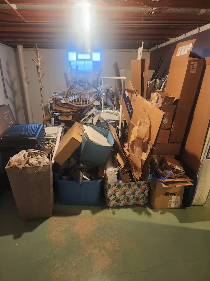 Roll-off dumpster container at job site for 20 Yard Dumpster Rental in Sugarloaf